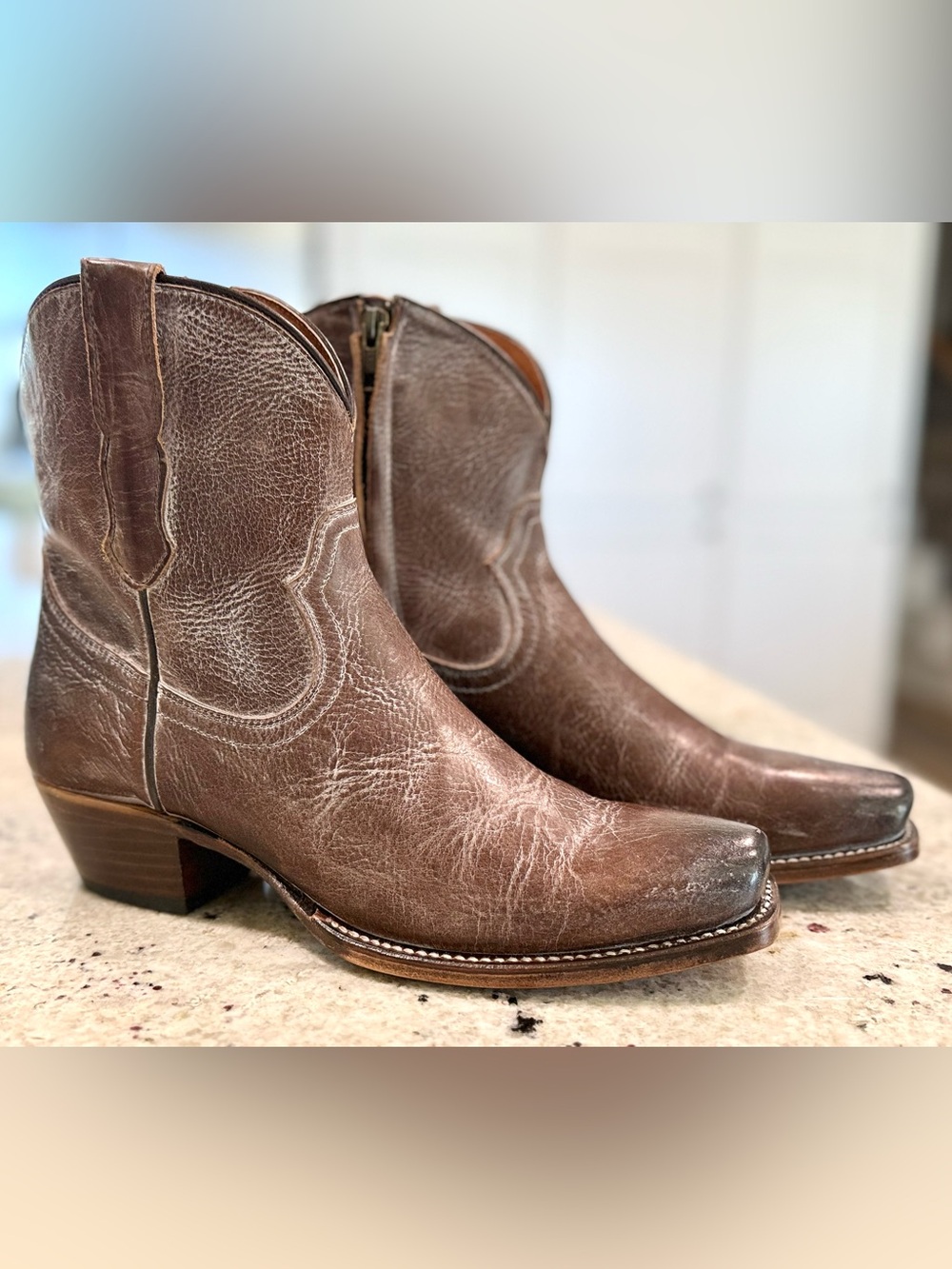 CLEO + WOLF Women's "Fern" Distressed Western Cowboy Boot Booties